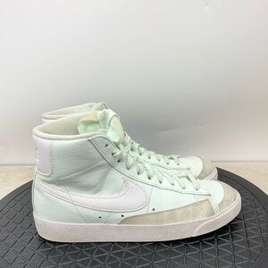 Nike Blazer Mid '77 Shoes‎ Women Size 7.5 Sneakers Green Gray Leather Lace Up